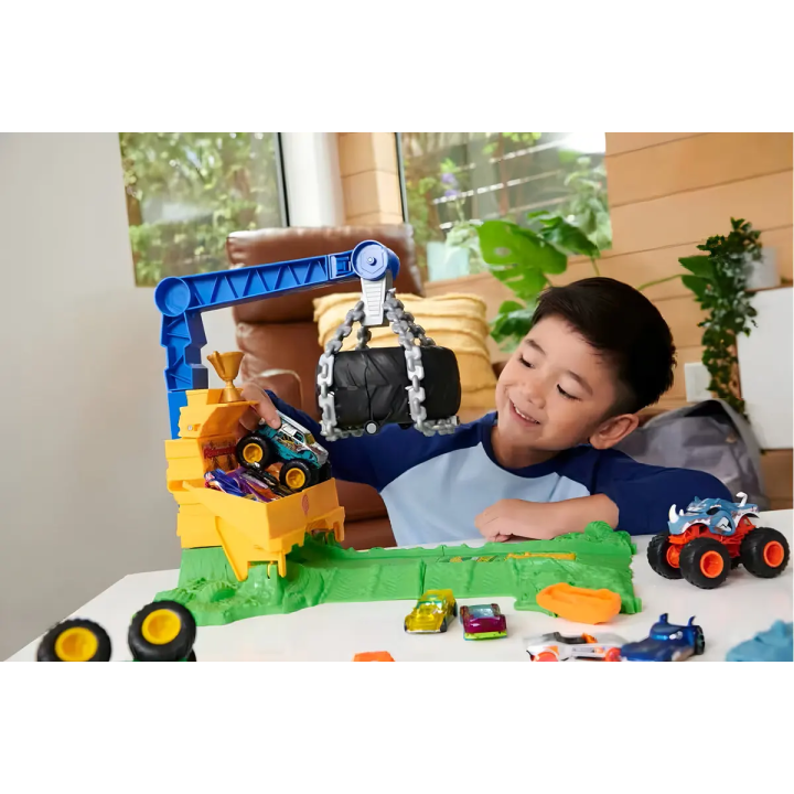 Pista Hot Wheels Arena Monster Trucks Chargin Challenge Azul | Mattel | Pistas e Lançadores