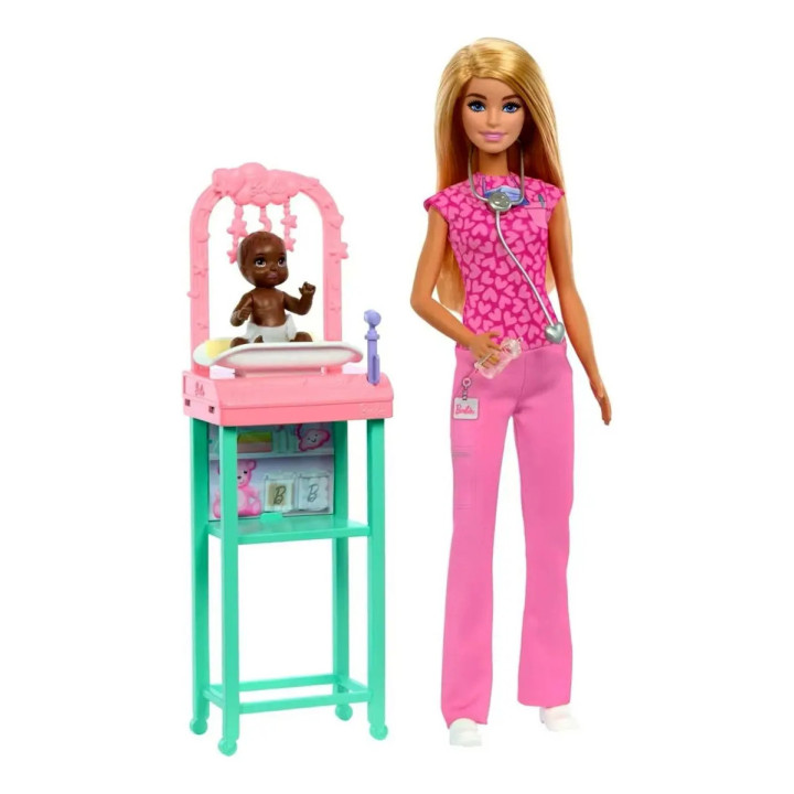 Barbie Loira Quero Ser Profissões Doutora Médica Pediatra | Mattel | Bonecas, Bonecos e Bebês