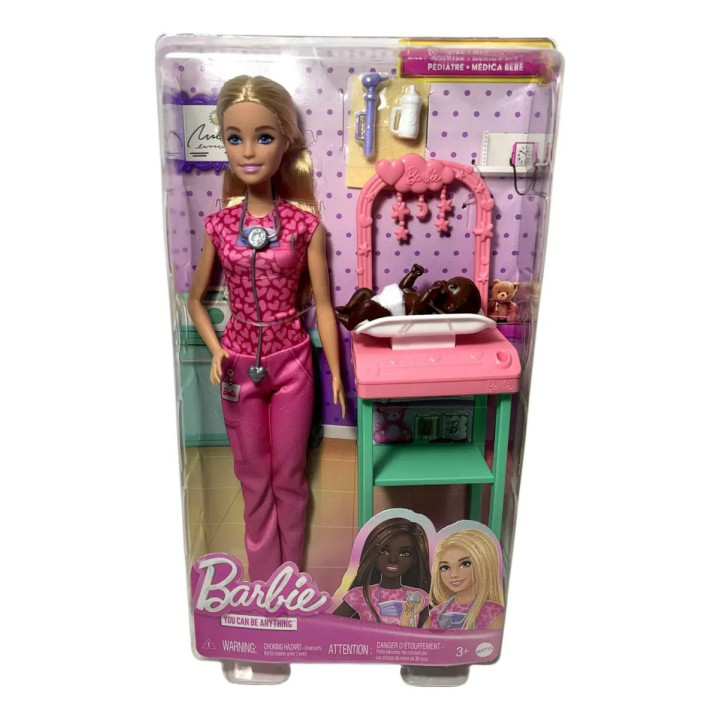 Barbie Loira Quero Ser Profissões Doutora Médica Pediatra | Mattel | Bonecas, Bonecos e Bebês