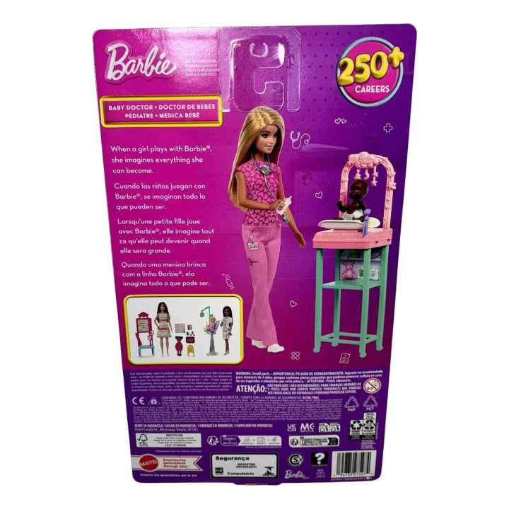 Barbie Loira Quero Ser Profissões Doutora Médica Pediatra | Mattel | Bonecas, Bonecos e Bebês