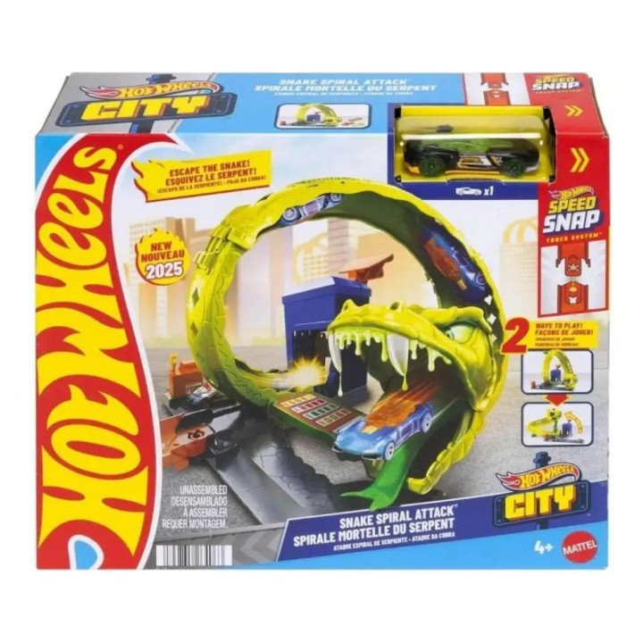 Pista Hot Wheels Ataque Da Cobra City - Mattel Jbm63 Verde-limão | Pistas e Lançadores