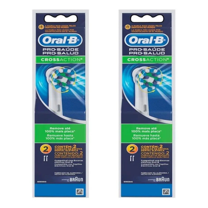 Refil Escova Elétrica Oral-b Cross Action Com 4 Unidades | Escovas de Dentes