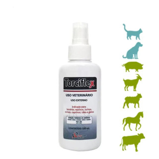 Spray Torciflex AnaLGésico Lema-injex 120ml Dores Musculares Animais | Suplementos para Cavalos