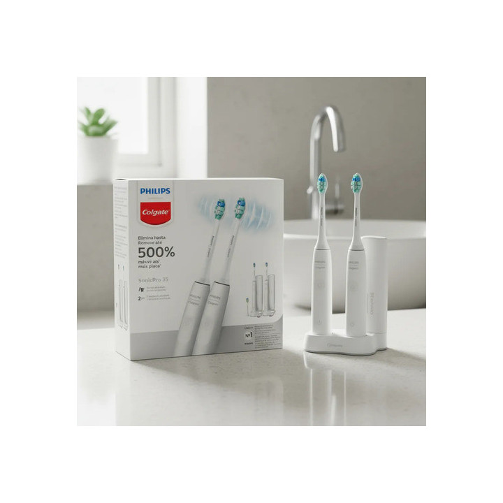 Kit 2 Unidades Escova Elétrica Philips Colgate Sonicpro 35 | Colgate Philips | Escovas Elétricas