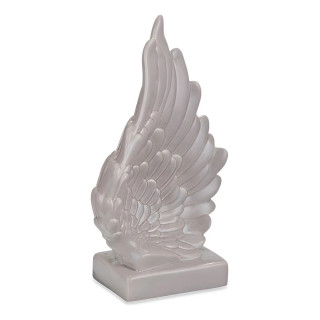 Estátua Asa Decorativa Cinza Cerâmica Mart 28cm Arte Abstrato | Estatuetas