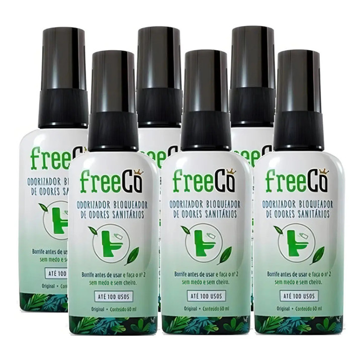 Freecô Bloqueador De Odores Sanitário Original 60ml 06 Un | Desodorizadores de Sanitários
