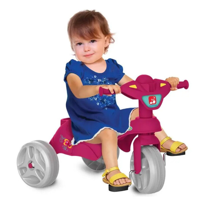 Triciclo Mototico Passeio E Pedal Rosa Bandeirante | Triciclos