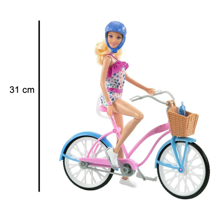 Barbie Passeio De Bicicleta, Articulada, 31cm E Acessórios | Bonecas, Bonecos e Bebês