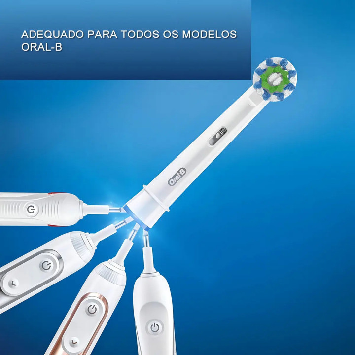 Refil Escova Dente Elétrica Oral-b Cross Action - 4 Unidades Verde | Escovas de Dentes