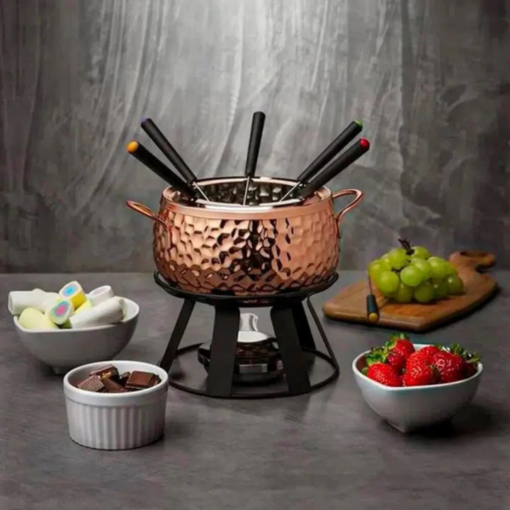 Panela De Fondue Inox Revestido Em Cobre 2l Brinox 1256/100 | Kits de Fondue