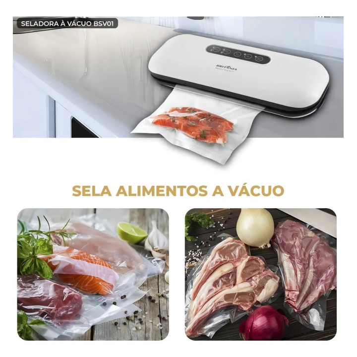 Seladora A Vácuo Bsv01 Cor Branco Britânia | Seladoras de Sacos