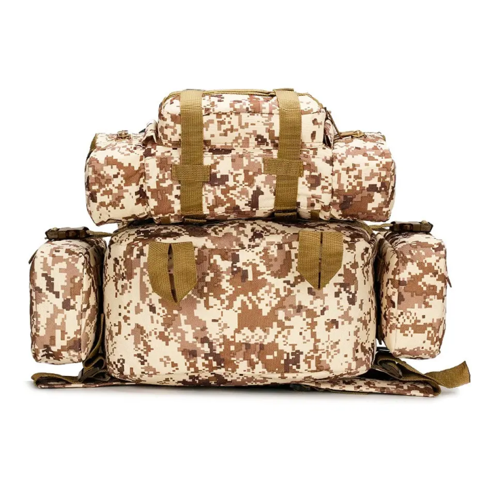 Mochila Tática 55l Bege Camuflada Echolife Passeio Camuflado | Mochilas