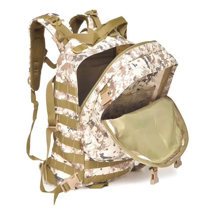 Mochila Tática 55l Bege Camuflada Echolife Passeio Camuflado | Mochilas