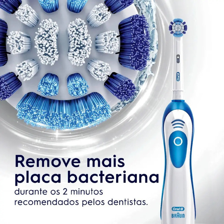 Escova Dental Eletrica Pro Saude Power + 2 Pilhas + 4 Refis Pilhas | Oral-B | Escovas Elétricas