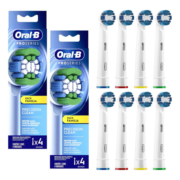 Refil Escova Elétrica Precision Clean Com 8 Unidades Oral-b Branco | Escovas de Dentes