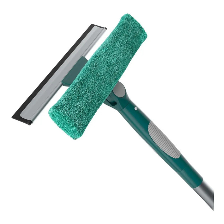 Limpa Vidros Microfibra Com Cabo Extensível 180º Flash Limp Cor Verde Verde E Cinza | Mop