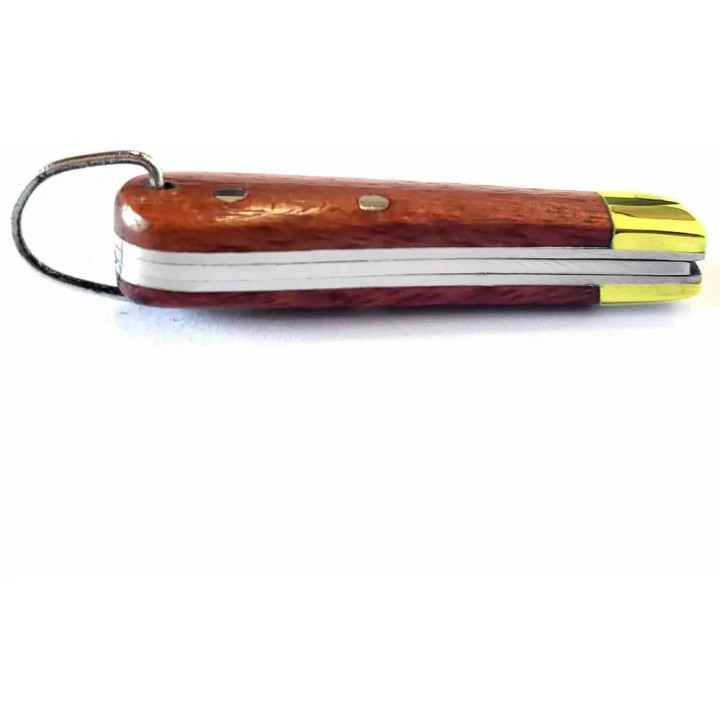 Mini Canivete Chaveiro Multiuso Aço Inox Cirúrgico Madeira | Trevo. Cidade de Araguari - Minas Gerais | Canivetes Multiuso