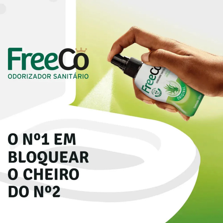 Odorizador Bloqueador De Odores Sanitários Original Freeco 60ml | Freecô | Desodorizadores de Sanitários